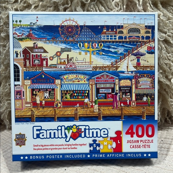 🔴3/$25🔴Family Time Ocean Park 400 Piece Jigsaw Puzzle - Picture 1 of 4